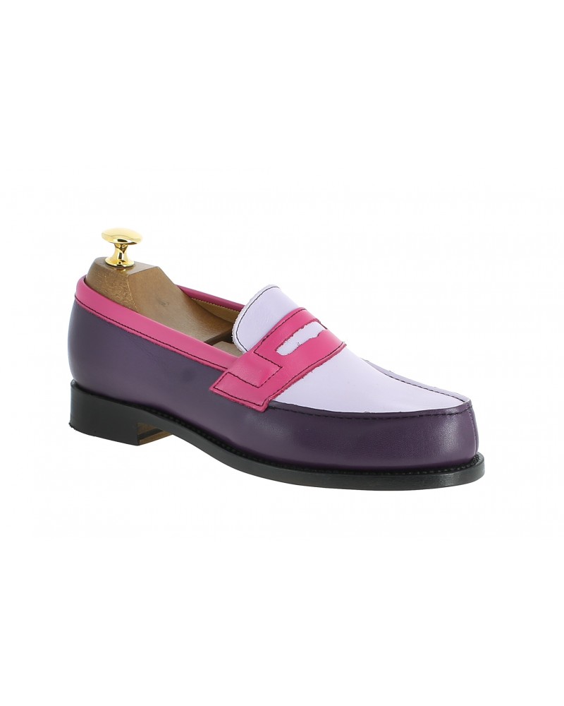 Mocassin Femme John Mendson 0622 Wendy cuir multicolore woodberries