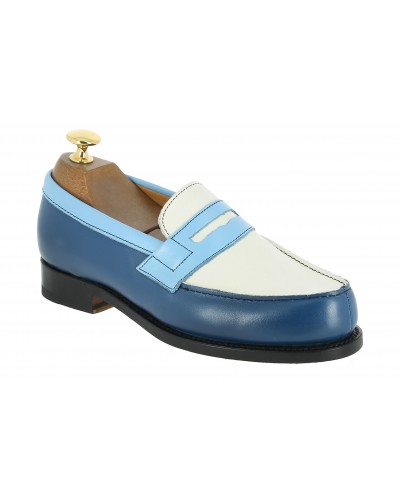 Mocassin Femme Center 51 0622 Wendy cuir multicolore bleu alaska