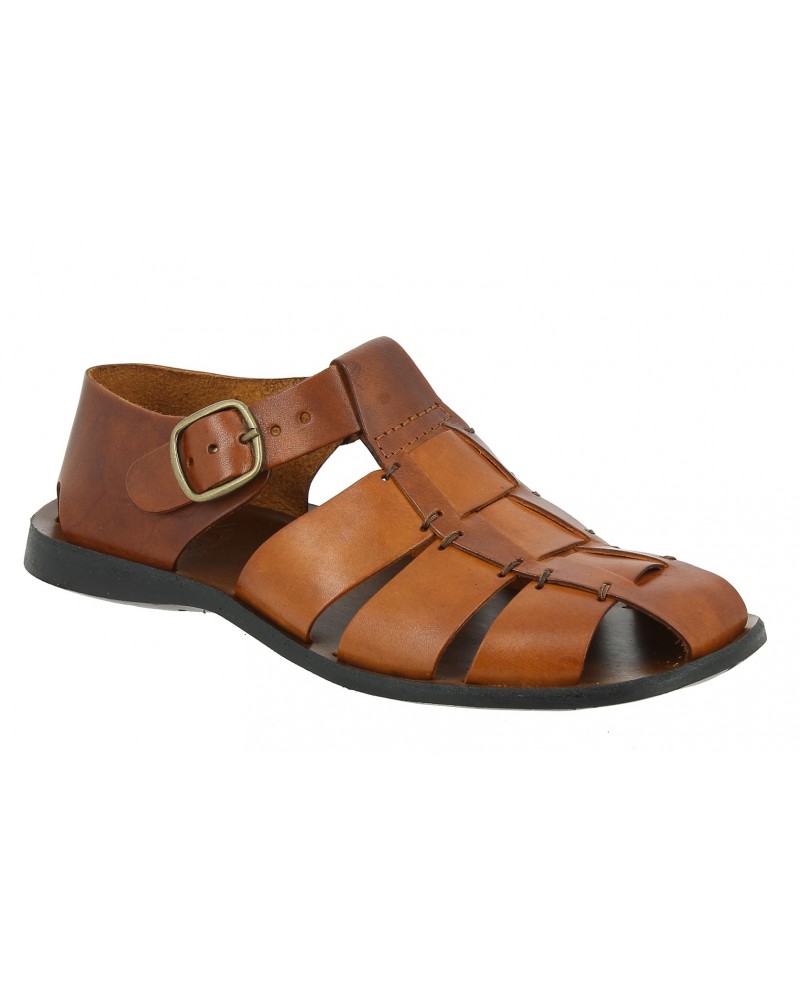 Sandals Zeus 1520 brown leather