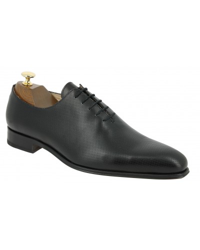 Oxford shoe Baxton  10997 Rich black perforated pattern leather