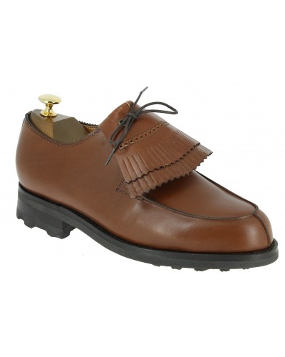 Derbie Center 51 8172 Bob cuir marron avec frange