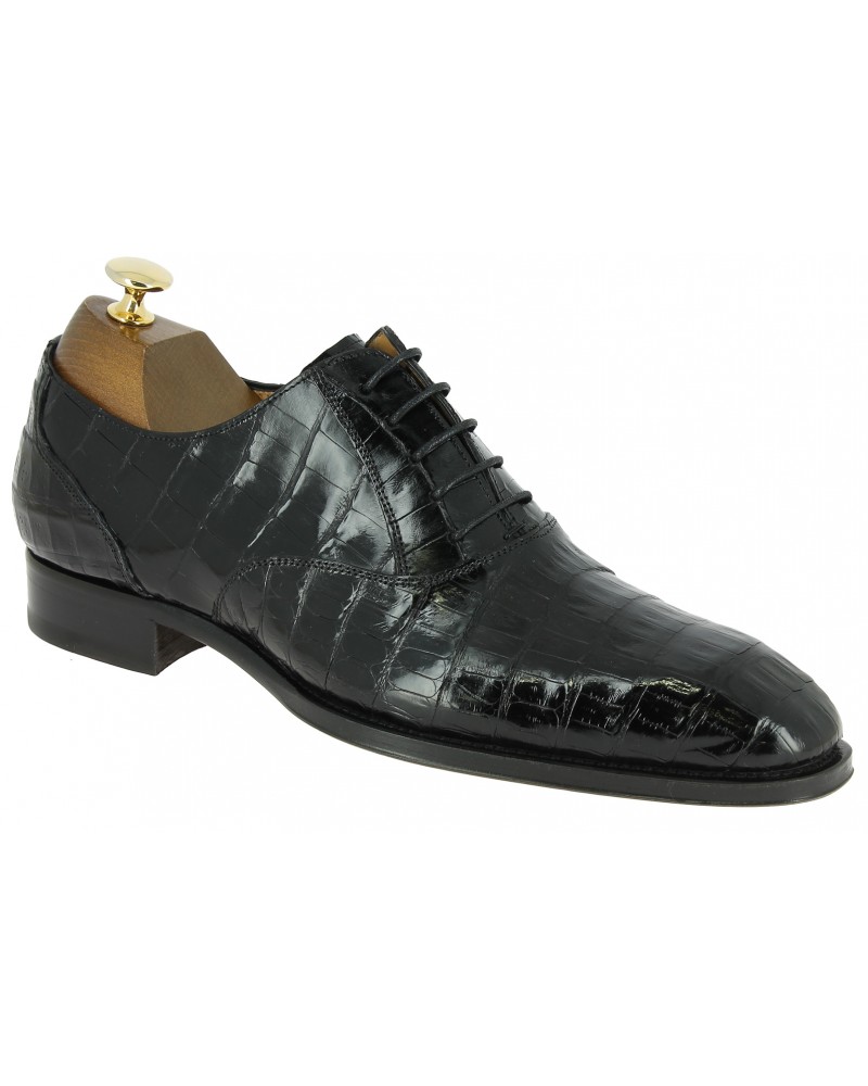 Oxford shoe Mezlan 4338 genuine black crocodile