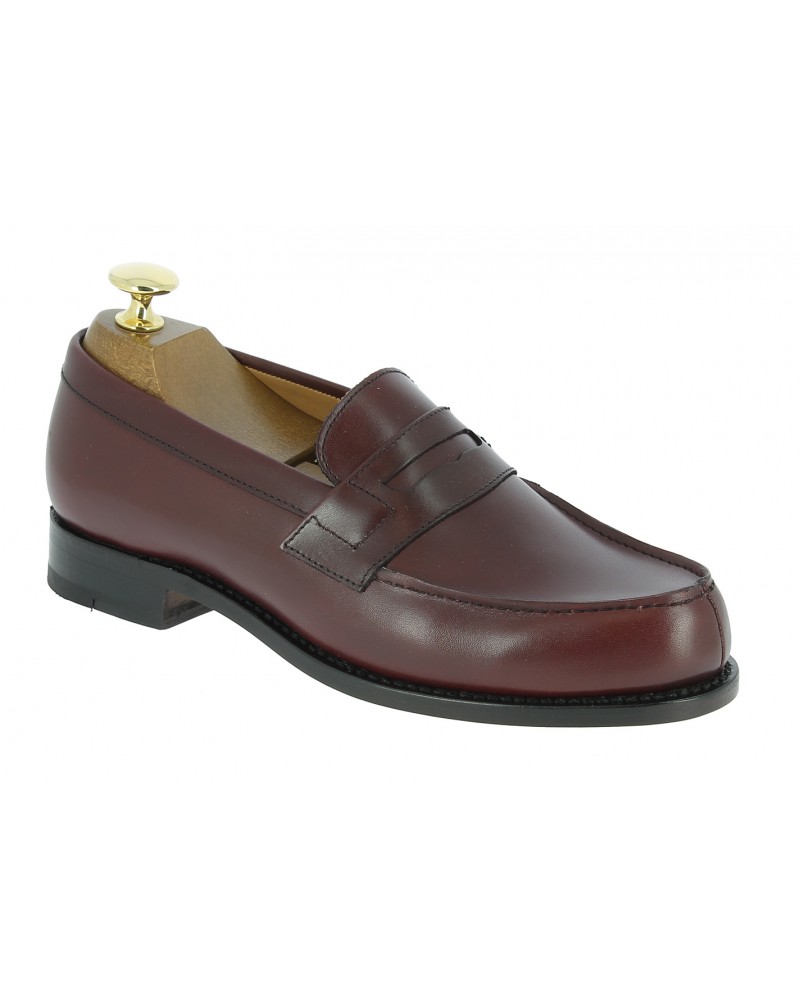 Mocassin Femme John Mendson 0622 Wendy cuir bordeaux