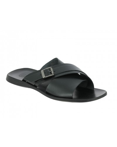 Sandals Zeus 1715 black leather