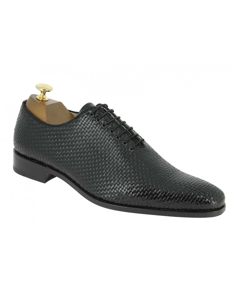 Oxford shoe Baxton 12420 Theo black braided leather