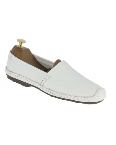 Mocassin souple Dingo 0610 cuir blanc