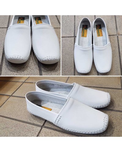 Moccasin Driver Dingo 0610 white leather