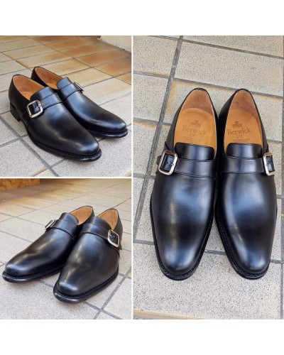 Monk strap shoe Berwick 3520 black leather