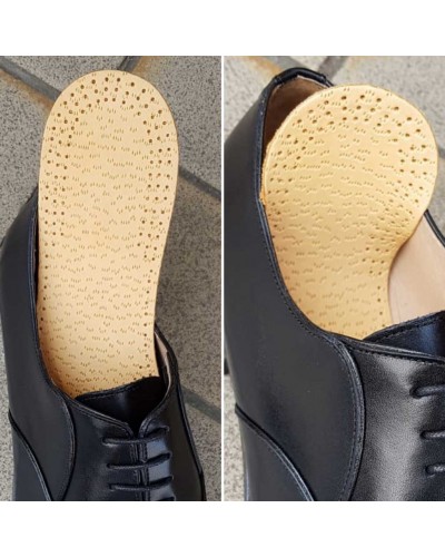 Leather and cork insole