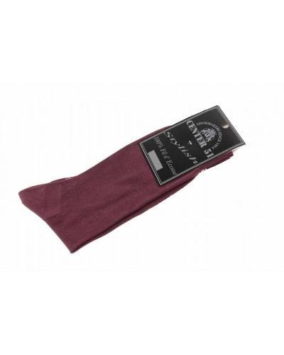 Fine egytian mercerized cotton socks burgundy