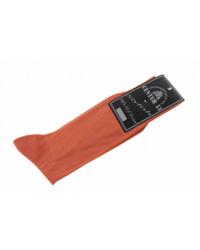 Fine egytian mercerized cotton socks orange