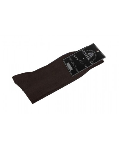 Fine egytian mercerized cotton socks brown