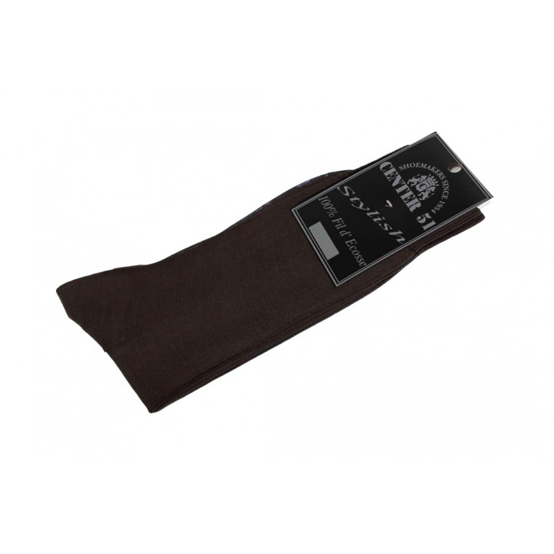 Fine egytian mercerized cotton socks brown