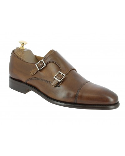 Double Monk strap shoe Berwick 2838 brown leather