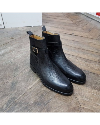 Boot Center 51 6191 Reno black leather python print finish