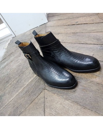 Boot Center 51 6191 Reno black leather python print finish