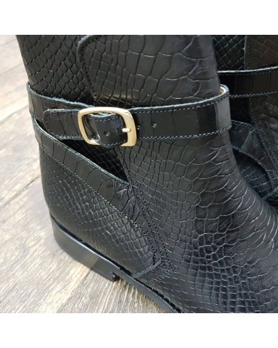 Boot Center 51 6191 Reno black leather python print finish