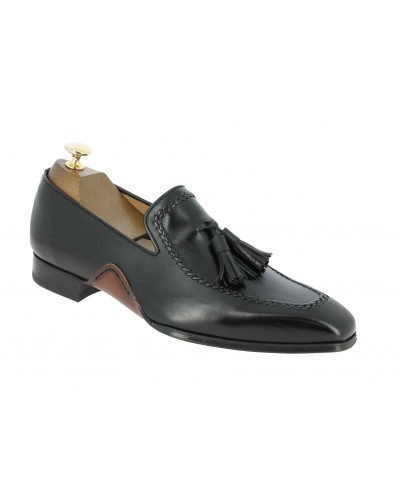 Mocassin à pompons Mezlan 8452 cuir noir