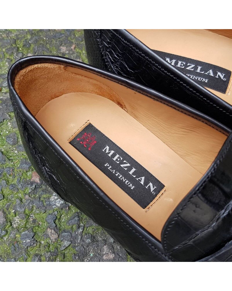Chaussures Habillées Mezlan En Cuir Véritable Castille - Taille 10 US Marron - Occasion - Style Oxford