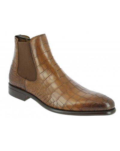 Bottine Berwick 946 cuir façon crocodile marron