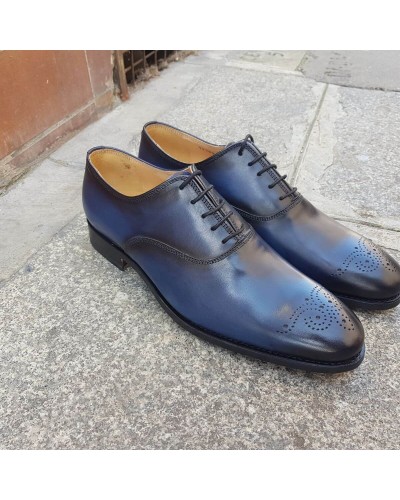 Oxford shoe John Mendson 12168 Doug navy blue leather