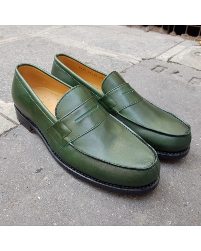 Mocassin Center 51 2906 Dan cuir vert