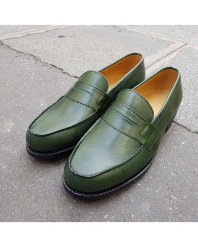 Mocassin John Mendson 2906 Dan cuir vert