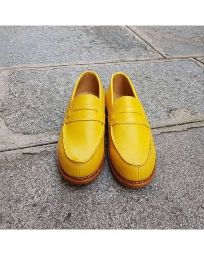 Mocassin Femme Center 51 0622 Wendy cuir jaune