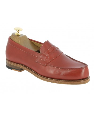 Mocassin Femme Center 51 0622 Wendy cuir rouge