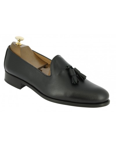 Mocassin à pompons Center 51 classico safety cuir noir