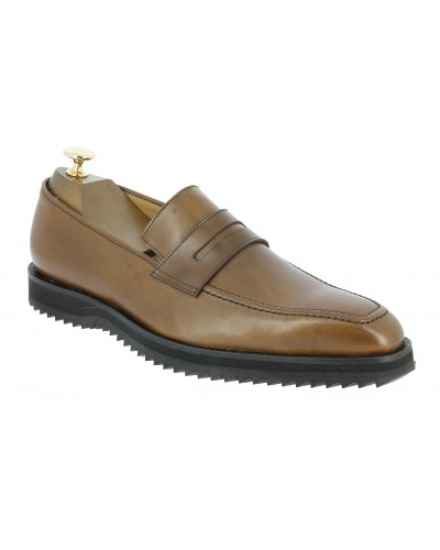 Mocassin Center 51 13537 cuir marron