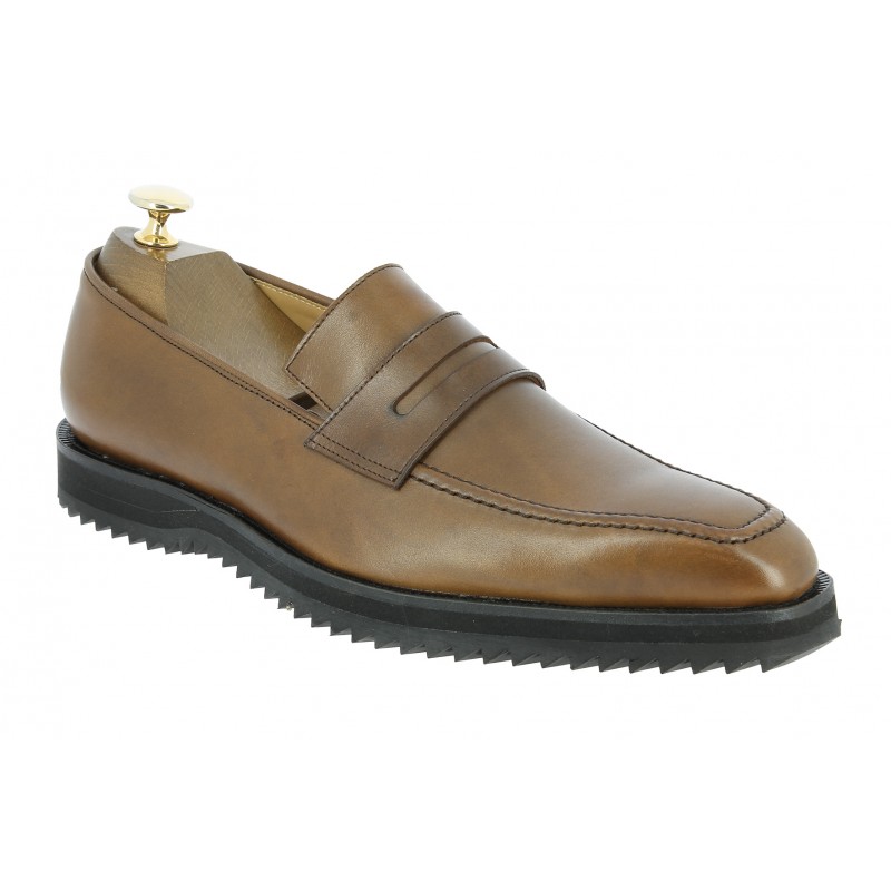 Mocassin Center 51 13537 cuir marron