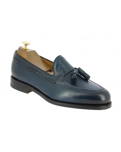 Mocassin à pompons Berwick 8491 cuir marine
