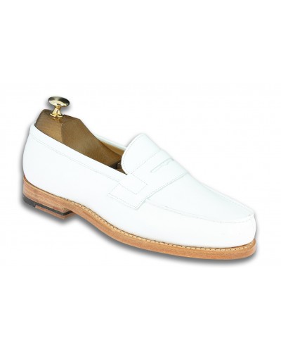 Mocassin Center 51 2906 Dan cuir blanc