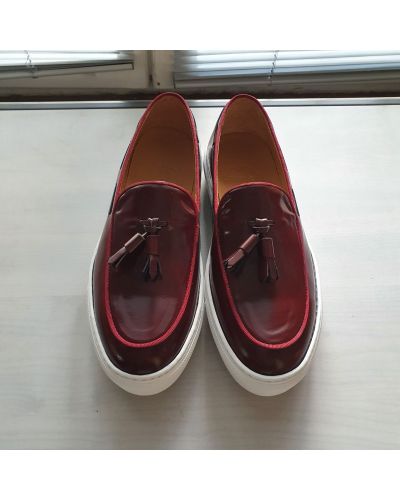 Moccasin with Pompons Sneakers Center 51 Coolest burgundy leather