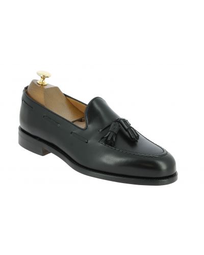 Moccasin with pompons Berwick 8491 blue navy leather