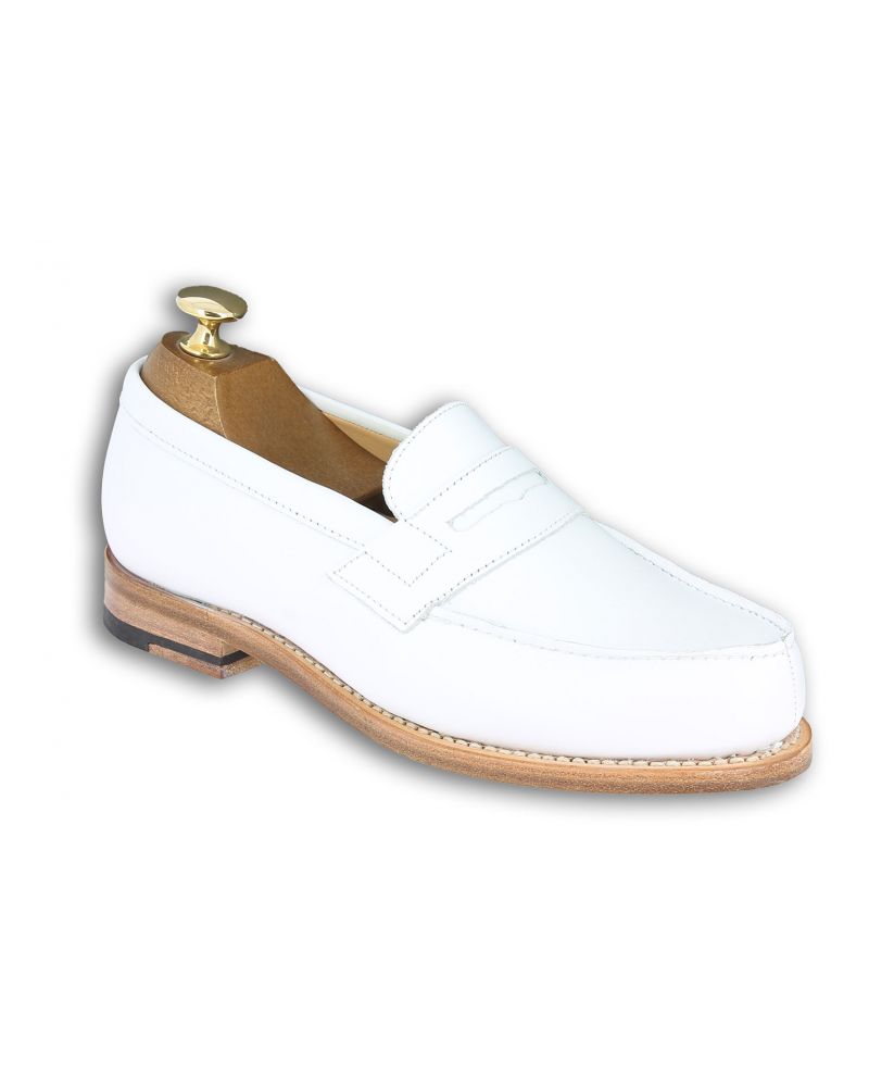 Mocassin Femme Center 51 0622 Wendy cuir blanc