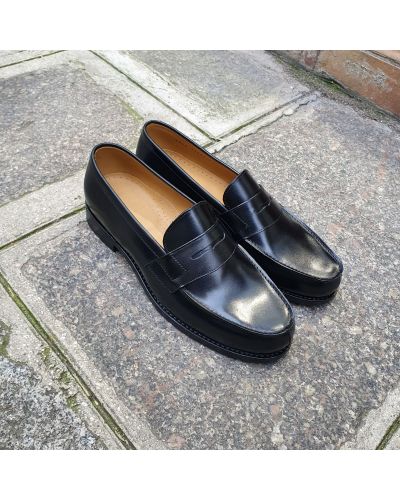 Mocassin John Mendson 2906 Dan cuir noir