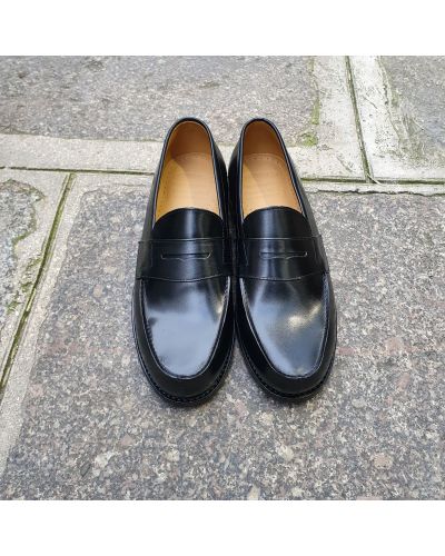 Mocassin John Mendson 2906 Dan cuir noir