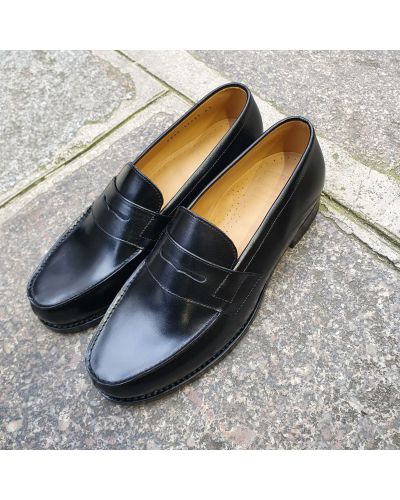 Mocassin John Mendson 2906 Dan cuir noir