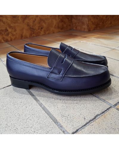 Mocassin John Mendson 2906 Dan cuir marine