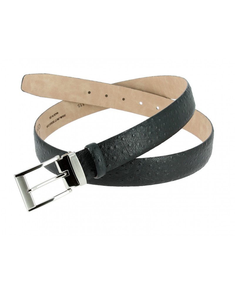 Ceinture façon autruche noir