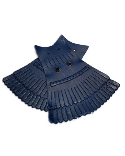 Mexican fringe in navy blue leather