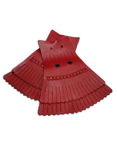Mexican fringe in red leather