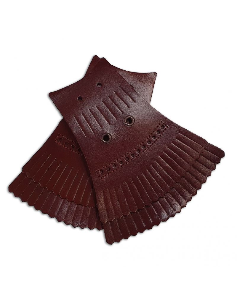 Mexican fringe in burgundy leather
