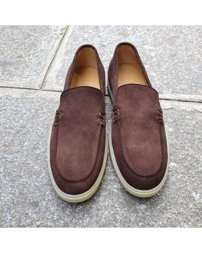 Moccasin Sneakers Center 51 13830 brown suede
