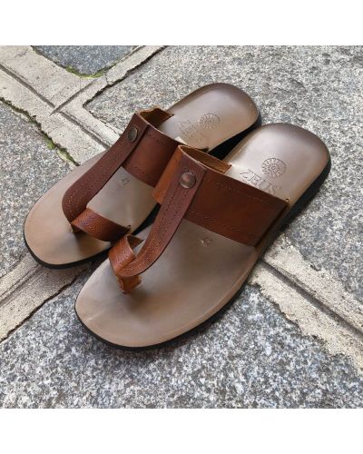 SandaleZeus 1081 cuir marron