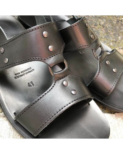 Sandals Zeus 1262 black leather