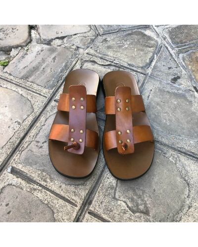 Sandals Zeus 1073 brown leather