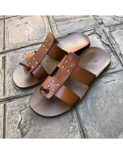 SandaleZeus 1073 cuir marron